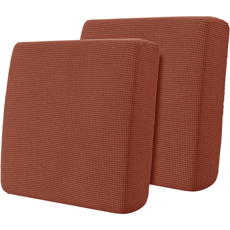 Hokway 2 Piece Couch Cushion Slipcovers Stretch Reversible Cushion Replacement Slipcovers Sofa Cushion Covers(Brick, 2) - Image 1